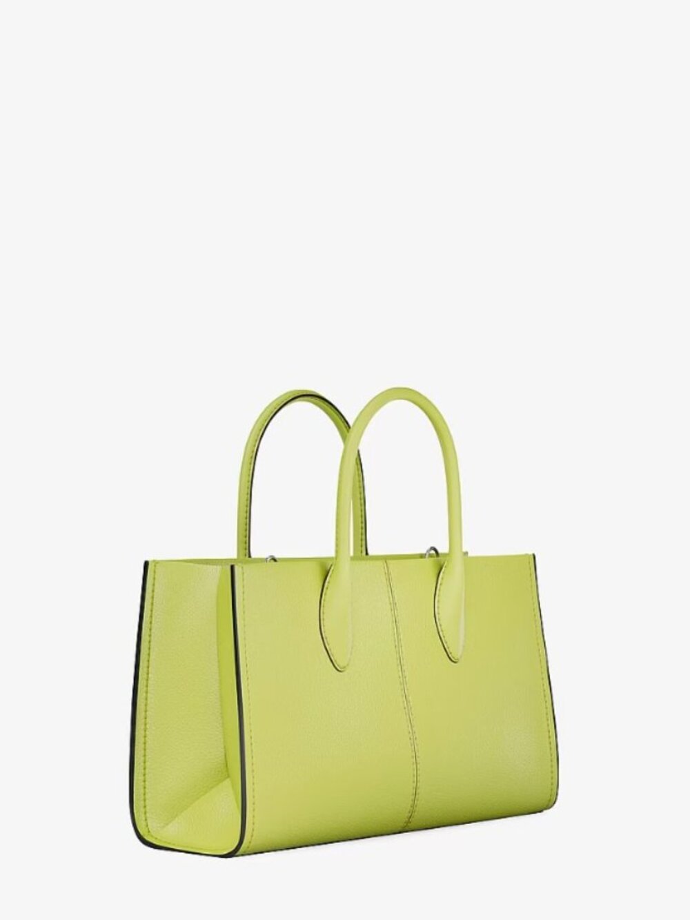 NWT Michael Kors Mirella Medium Pebbled Leather Satchel Lime Gold Hardware - Picture 2 of 5